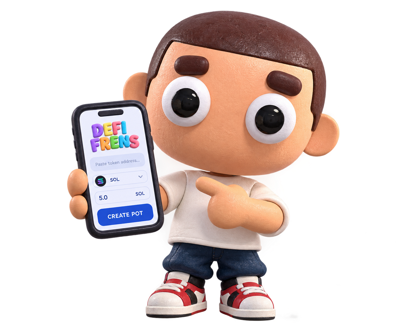 A fren creating a Fren Pot on their phone